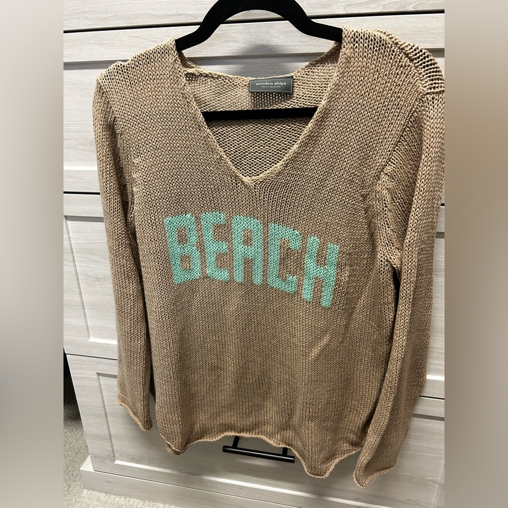 WOODEN SHIPS/Creamy Beige Knit “Beach”Sweater M/L